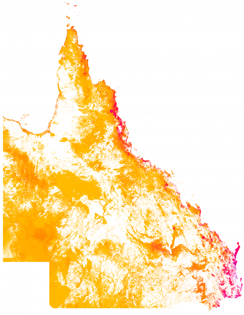 Figure 2: Density of remnant threatened fauna habitat, 2017.