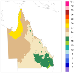 Annual average air temperature, 2012-2015