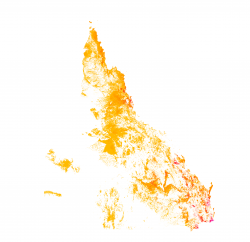 Density of threatened flora habitat, 2015