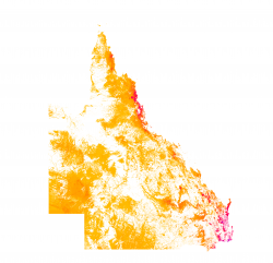 Density of threatened fauna habitat, 2015